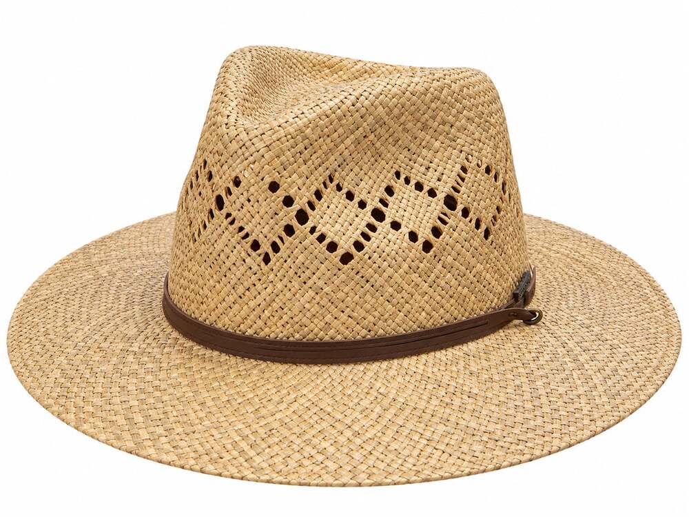 Stetson Straw Fedora Hat L/XL